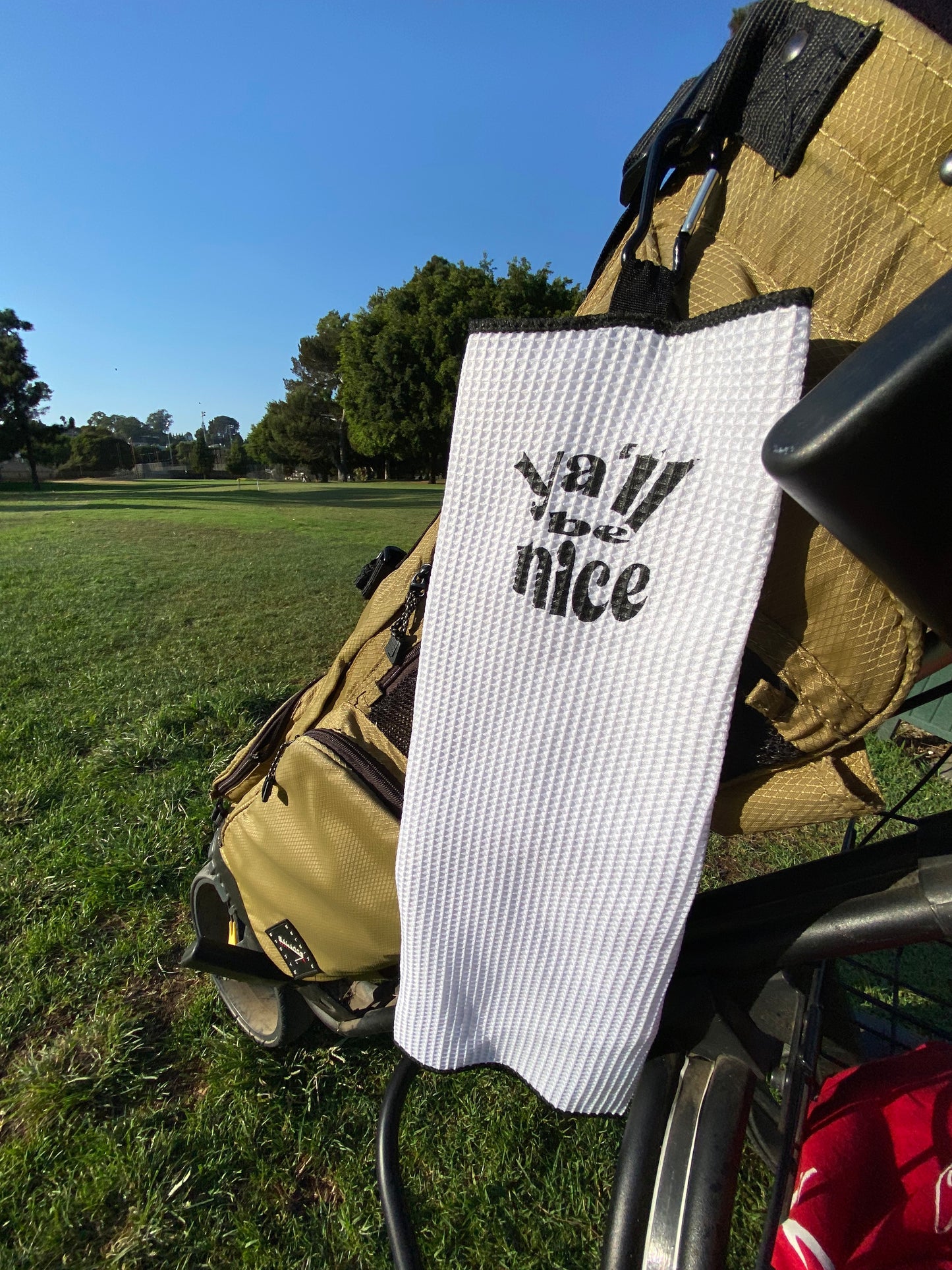 .Y'all Be Nice "Swing Em' Golf Towel"