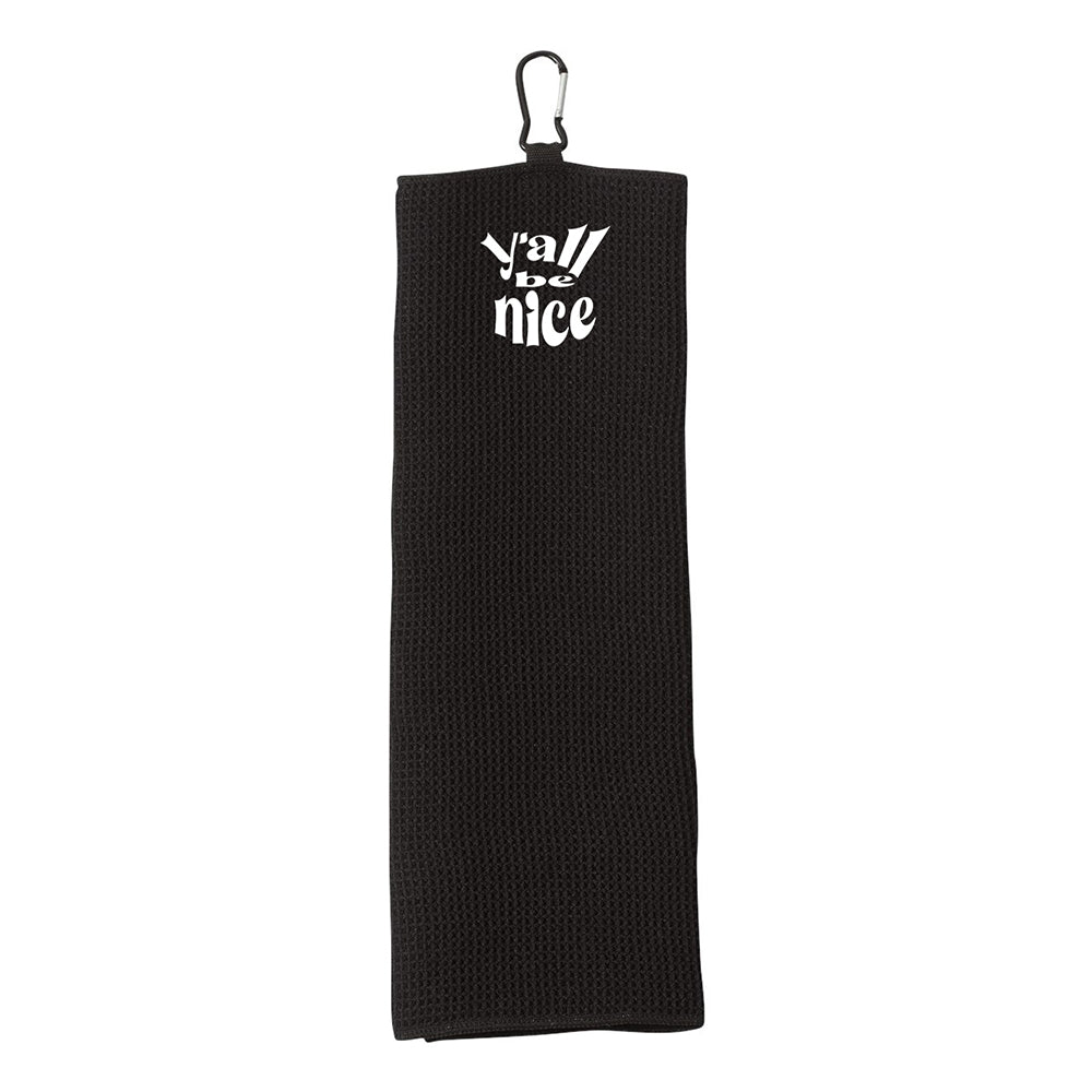 .Y'all Be Nice "Swing Em' Golf Towel"